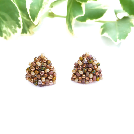 Glitter in Taupe | Stud Earrings - Leila Eden Designs